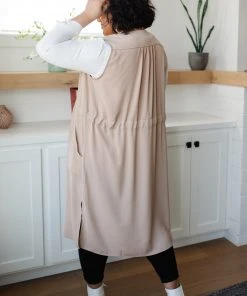 Ave Shops Small Talk Sleeveless Cardigan - Lightweight & Stylish Top for Women 35 Ave Shops Small Talk Sleeveless Cardigan Clothing