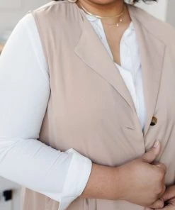 Ave Shops Small Talk Sleeveless Cardigan - Lightweight & Stylish Top for Women 30 Ave Shops Small Talk Sleeveless Cardigan Clothing