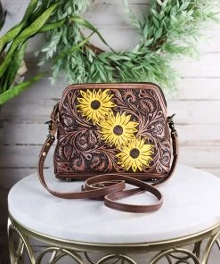 American Darling Handbags & Wallets Small Yellow Sunflower Crossbody Handbag