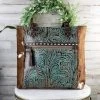 Myra Snazzy Patina Cowhide Tote Handbag