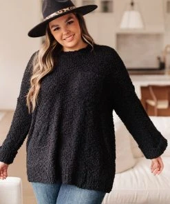 Ave Shops Snuggle Up Sweater In Black Clothing