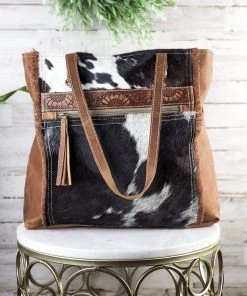 Myra Soakin' Up Sunflowers Tote Cowhide Handbag