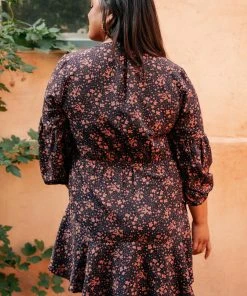 Ave Shops Soft Blossoms Dress In Navy Dresses, Rompers, Jumpsuits