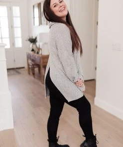 Ave Shops Soft Intentions Grey Sweater