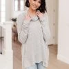 Ave Shops Soft Intentions Grey Sweater