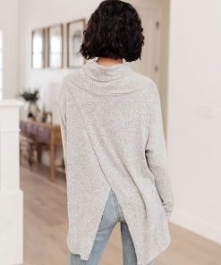 Ave Shops Soft Intentions Grey Sweater