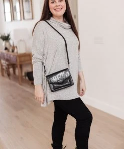 Ave Shops Soft Intentions Grey Sweater