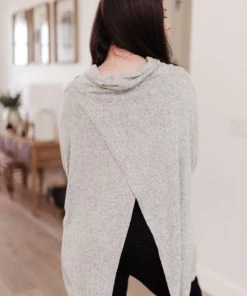 Ave Shops Soft Intentions Grey Sweater