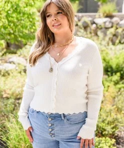 Ave Shops New Arrivals Softness Scalloped Cardigan