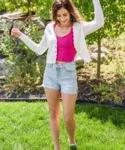 Ave Shops New Arrivals Softness Scalloped Cardigan