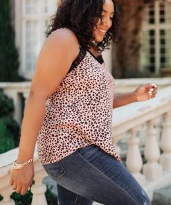 Ave Shops Spots N Lace Camisole In Mauve