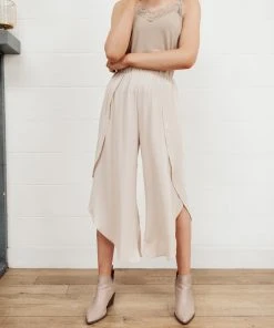 Ave Shops Spring Dream Pants In Sand Bottoms & Jeans