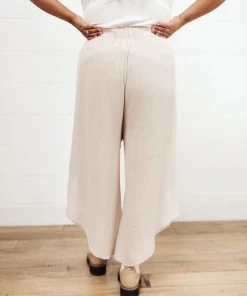 Ave Shops Spring Dream Pants In Sand Bottoms & Jeans