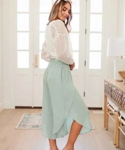 Ave Shops Spring Dream Pants In Green Bottoms & Jeans