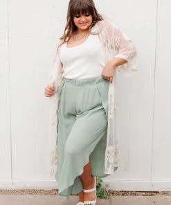 Ave Shops Spring Dream Pants In Green Bottoms & Jeans