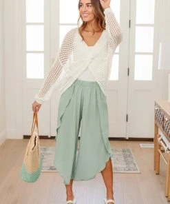 Ave Shops Spring Dream Pants In Green Bottoms & Jeans