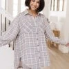 Ave Shops Clothing Stay Cool Plaid Shirt In Gray