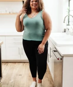 Ave Shops Stay Easy Tank Top in Aqua - Comfortable Women's Clothing 31 Ave Shops Stay Easy Tank In Aqua Clothing