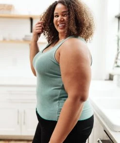 Ave Shops Stay Easy Tank Top in Aqua - Comfortable Women's Clothing 40 Ave Shops Stay Easy Tank In Aqua Clothing