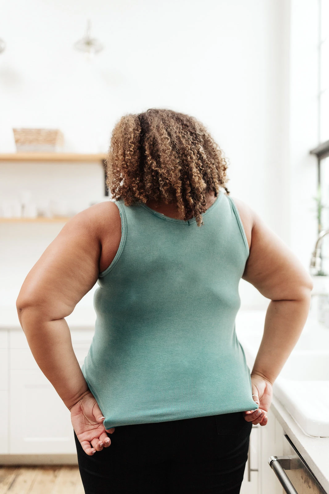 Ave Shops Stay Easy Tank Top in Aqua - Comfortable Women's Clothing 19 Ave Shops Stay Easy Tank In Aqua Clothing