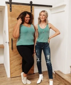 Ave Shops Stay Easy Tank Top in Aqua - Comfortable Women's Clothing 30 Ave Shops Stay Easy Tank In Aqua Clothing