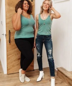 Ave Shops Stay Easy Tank In Aqua Clothing