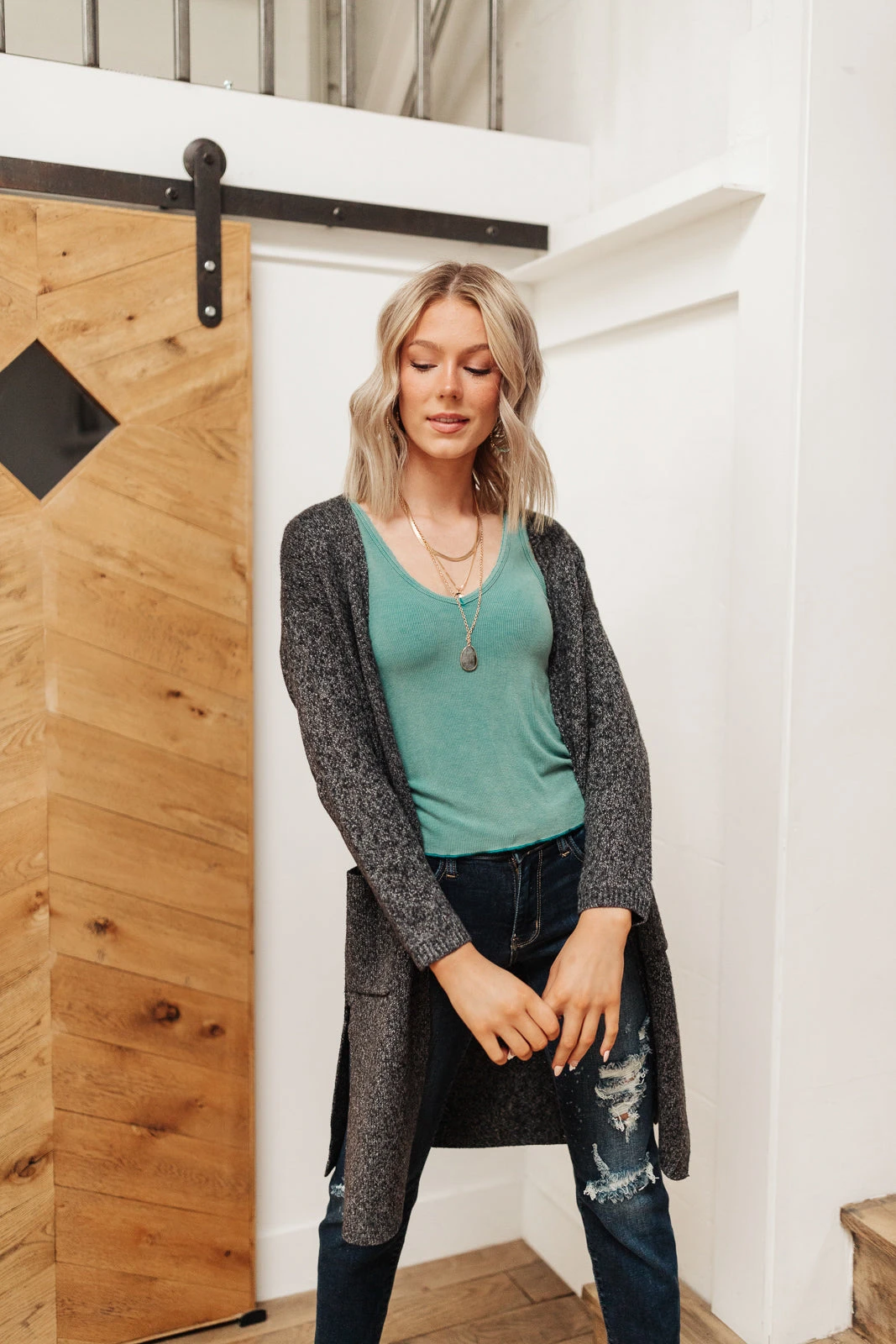 Ave Shops Stay Easy Tank Top in Aqua - Comfortable Women's Clothing 13 Ave Shops Stay Easy Tank In Aqua Clothing