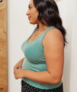 Ave Shops Stay Easy Tank Top in Aqua - Comfortable Women's Clothing 43 Ave Shops Stay Easy Tank In Aqua Clothing