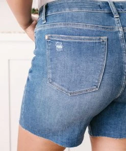 Ave Shops Straight Edge Dark Wash Shorts | Stylish Jeans Bottoms for Men & Women 37 Ave Shops Straight Edge Dark Wash Shorts Bottoms & Jeans