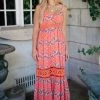 Ave Shops Dresses, Rompers, Jumpsuits Stripes In Bloom Dress In Coral