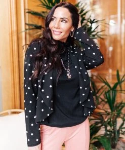 Ave Shops Stylin Girl Black Turtleneck Long Sleeve Top | Women's Fashion Blouse 23 Ave Shops Stylin Girl Turtleneck In Black