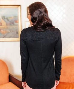 Ave Shops Stylin Girl Black Turtleneck Long Sleeve Top | Women's Fashion Blouse 20 Ave Shops Stylin Girl Turtleneck In Black