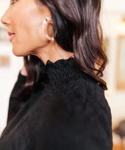 Ave Shops Stylin Girl Black Turtleneck Long Sleeve Top | Women's Fashion Blouse 21 Ave Shops Stylin Girl Turtleneck In Black