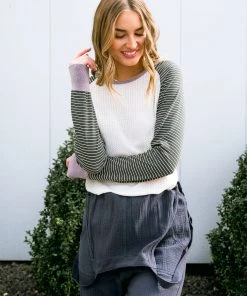 Ave Shops Suave Stripes Raglan Top - Stylish Long Sleeve Tops for Women 31 Ave Shops Suave Stripes Raglan Top Clothing