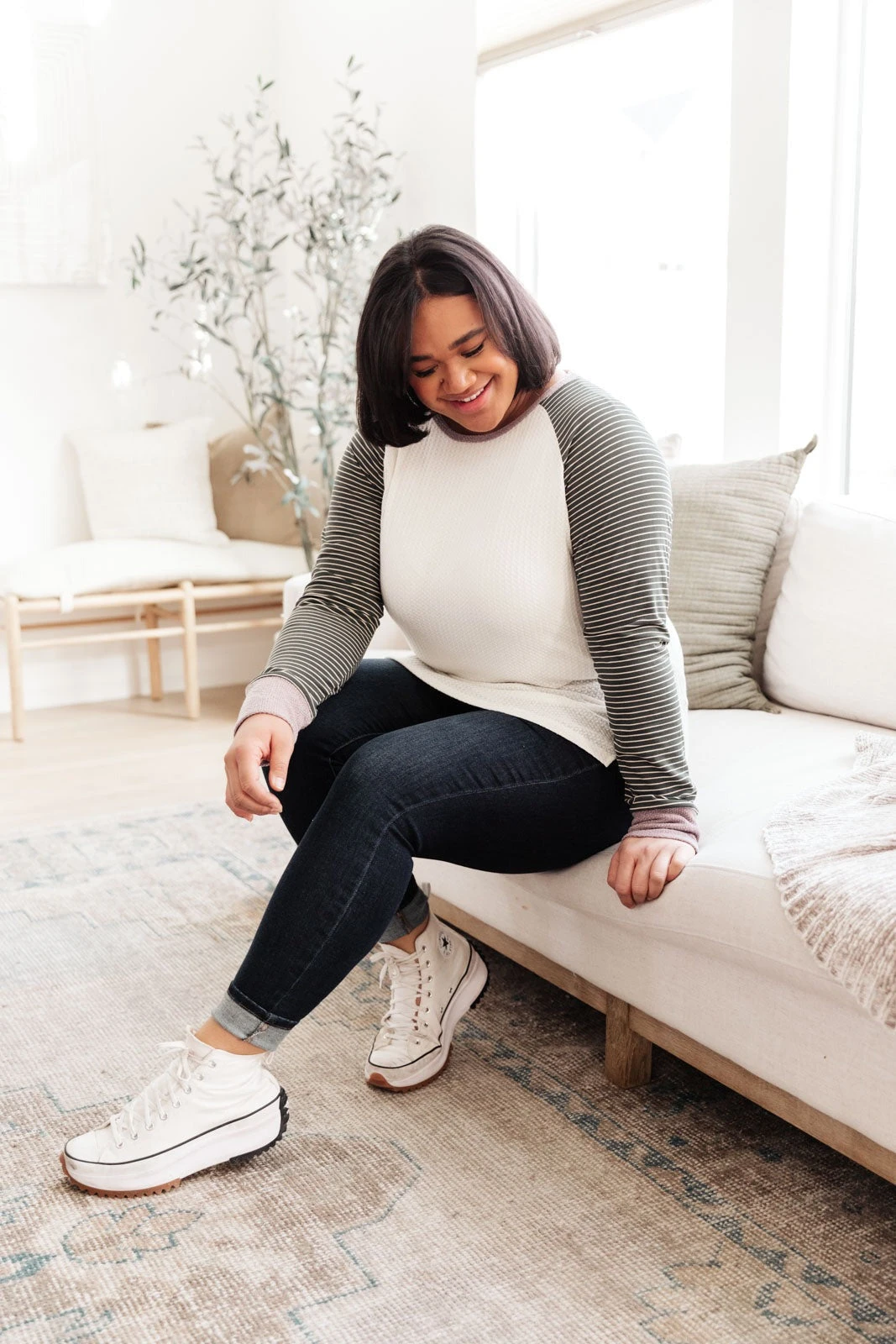 Ave Shops Suave Stripes Raglan Top - Stylish Long Sleeve Tops for Women 4 Ave Shops Suave Stripes Raglan Top Clothing