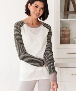 Ave Shops Suave Stripes Raglan Top - Stylish Long Sleeve Tops for Women 37 Ave Shops Suave Stripes Raglan Top Clothing