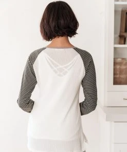 Ave Shops Suave Stripes Raglan Top - Stylish Long Sleeve Tops for Women 40 Ave Shops Suave Stripes Raglan Top Clothing