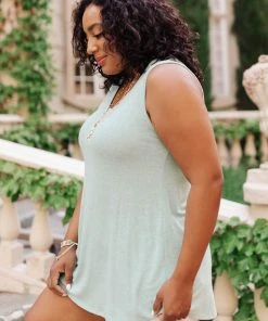 Ave Shops Subtle Mint Tank - Lightweight Women's Casual Top 14 Ave Shops Subtle Mint Tank