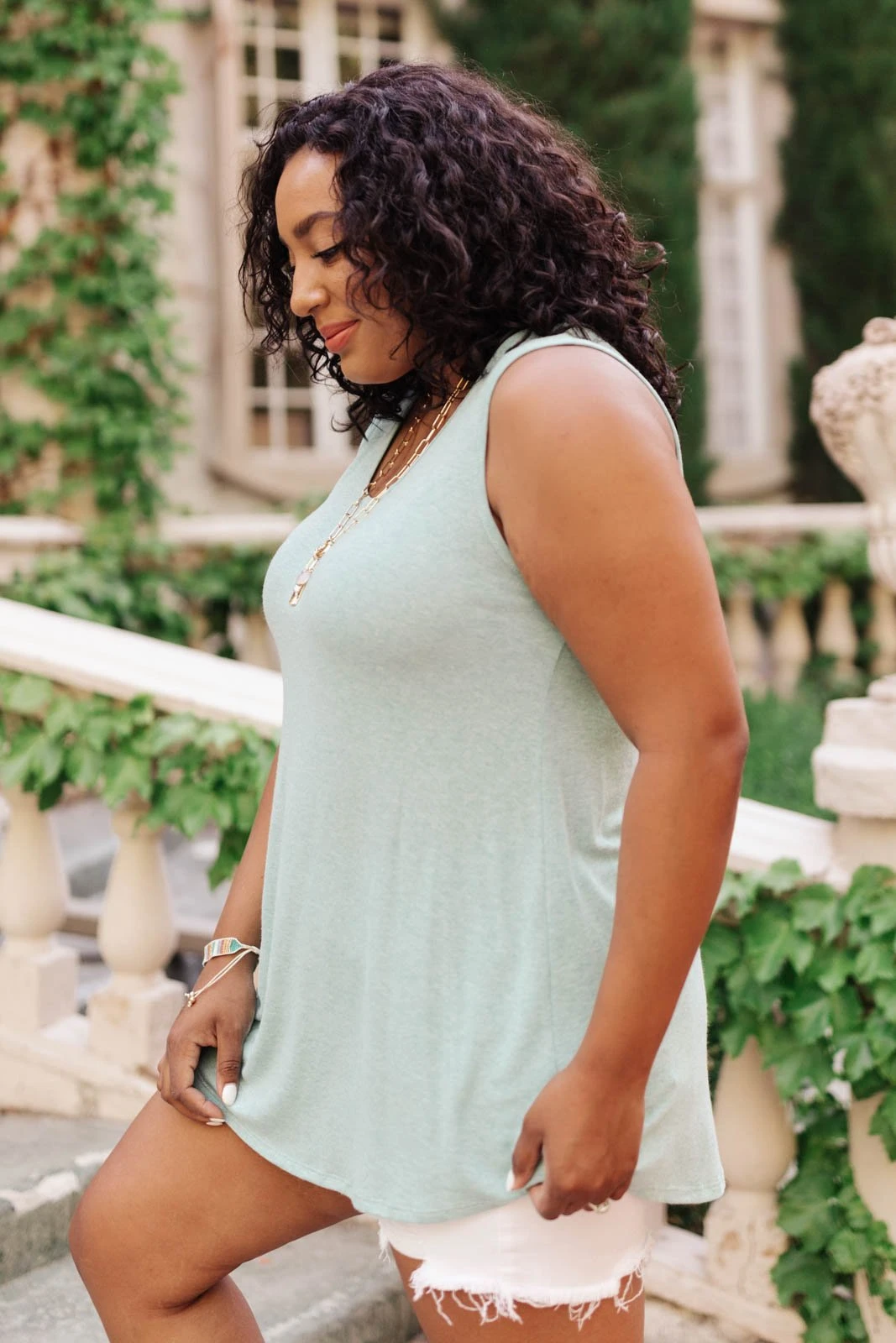 Ave Shops Subtle Mint Tank - Lightweight Women's Casual Top 5 Ave Shops Subtle Mint Tank