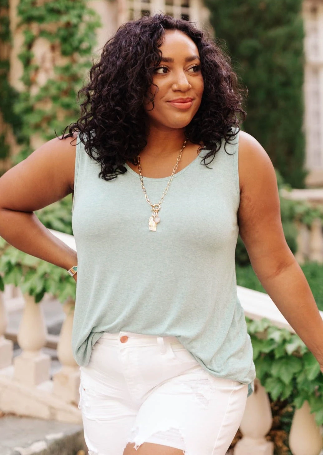 Ave Shops Subtle Mint Tank - Lightweight Women's Casual Top 3 Ave Shops Subtle Mint Tank