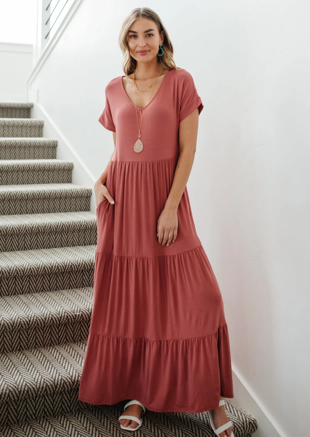 Ave Shops Sun Angel Dress in Rose Pink - Women's Floral Summer Dress 4 Ave Shops Dresses, Rompers, Jumpsuits Sun Angel Dress In Rose Pink