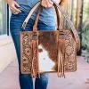 American Darling Sunflower Tooled Cowhide Handbag