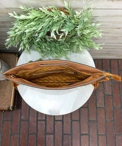 American Darling Sunflower Tooled & Metallic Cowhide Crossbody Handbag Handbags & Wallets