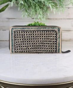 Myra Sunflower & Feathers Tooled Wallet Handbags & Wallets