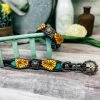 Shiloh Sunflower & Teal Dog Collar