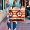 Hopofly Sunlit Scenery Aztec Tote Handbag Handbags & Wallets