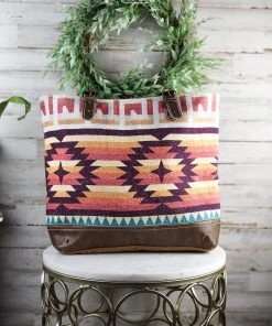 Hopofly Sunlit Scenery Aztec Tote Handbag Handbags & Wallets