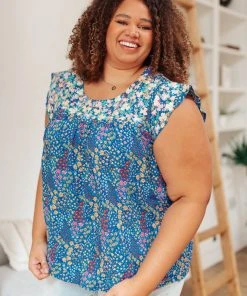 Ave Shops Suns Out Top In Blue Clothing