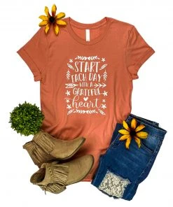 The Cinchy Cowgirl CLOSEOUT- Sunset Grateful Heart Graphic Tee CLEARANCE GRAPHICS