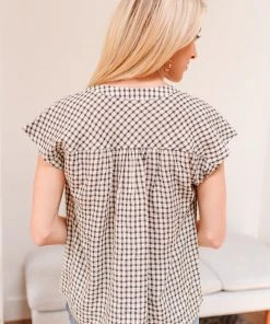 Ave Shops Sunshine Picnic Top - Stylish Short Sleeve Top for Women 24 Ave Shops Sunshine Picnic Top Clothing